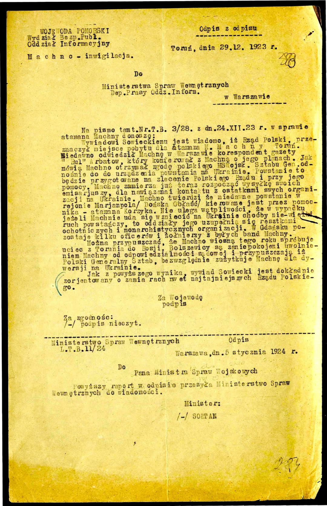 Report on Makhno